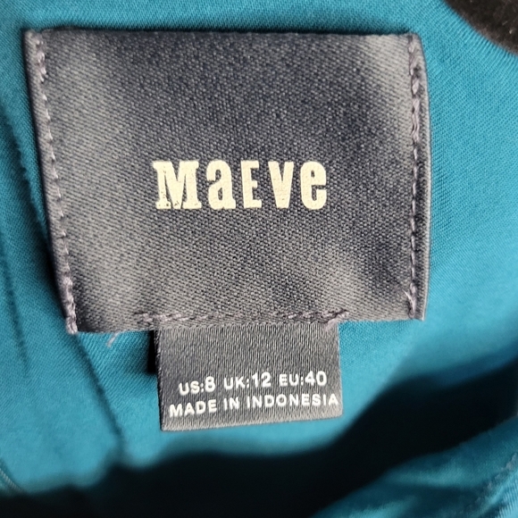 Anthropologie Maeve "Elia" Floral Open Shoulder Midi Dress Size 8 - Picture 12 of 13